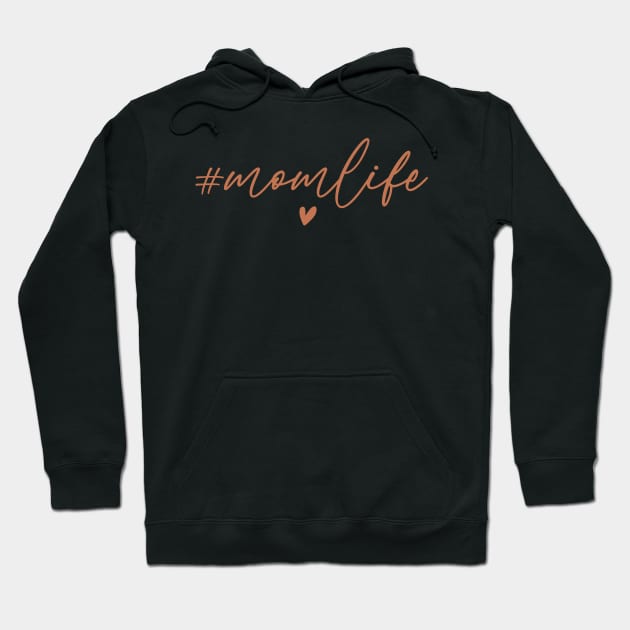 #Momlife Minimalist Mom Life Mothers day Gift Hoodie by BadDesignCo